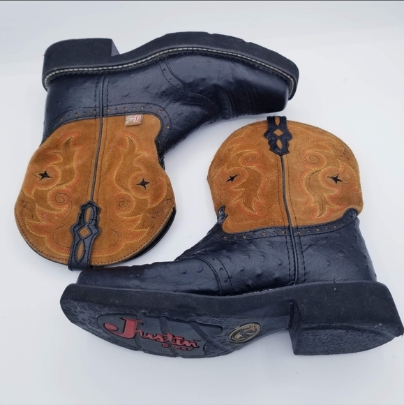 Justin Gypsy Women's Cowboy Western Leather Calf Boots size 7 - Picture 6 of 13